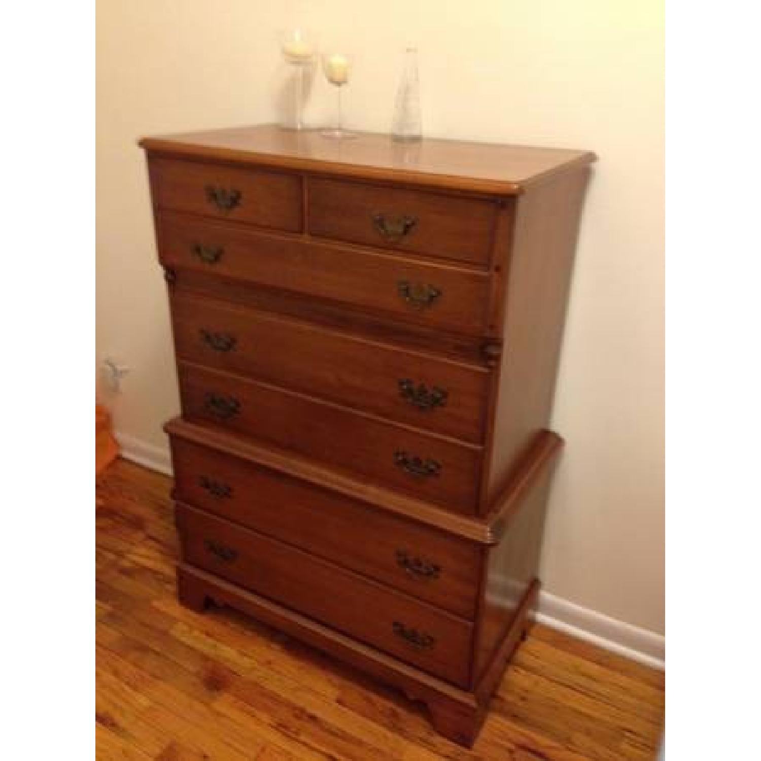 Vermont of Winooski Antique Solid Rock Maple Dresser AptDeco