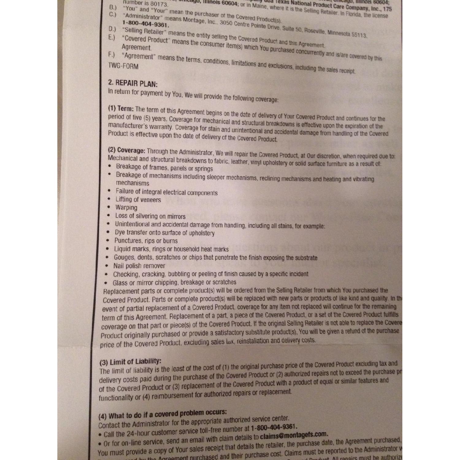 Arhaus Light Blue/Grey Fabric Sofa w/ Nailhead Trim - image-5