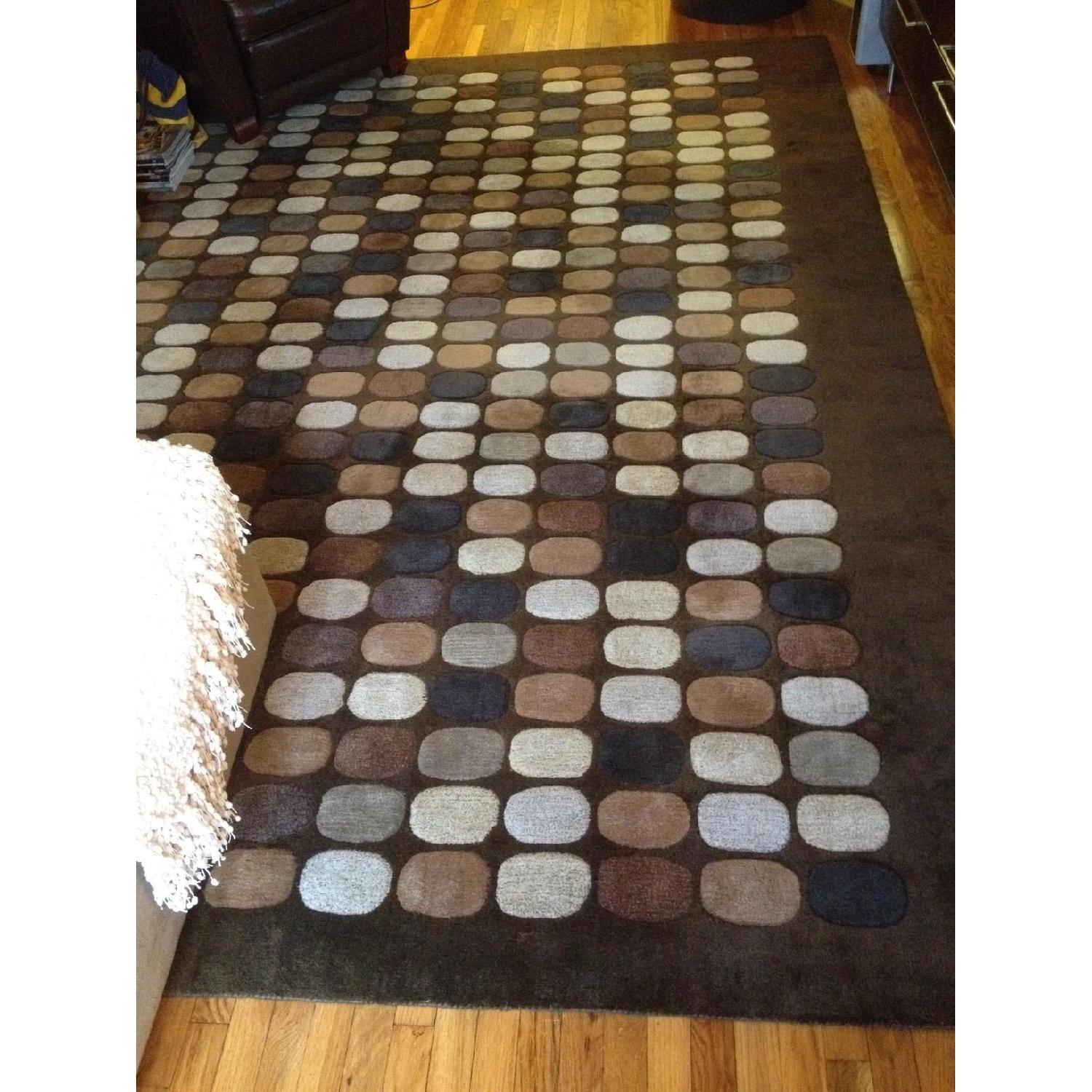 Surya Rug Hand-Tufted Brown with Geometric Pattern Wool Rug - image-2
