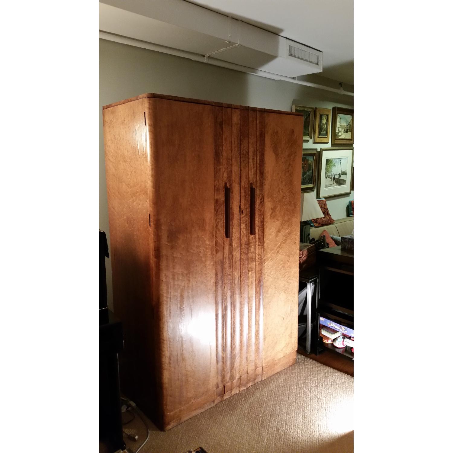 Vintage Art Deco Style Chifferobe Armoire Wardrobe - image-4