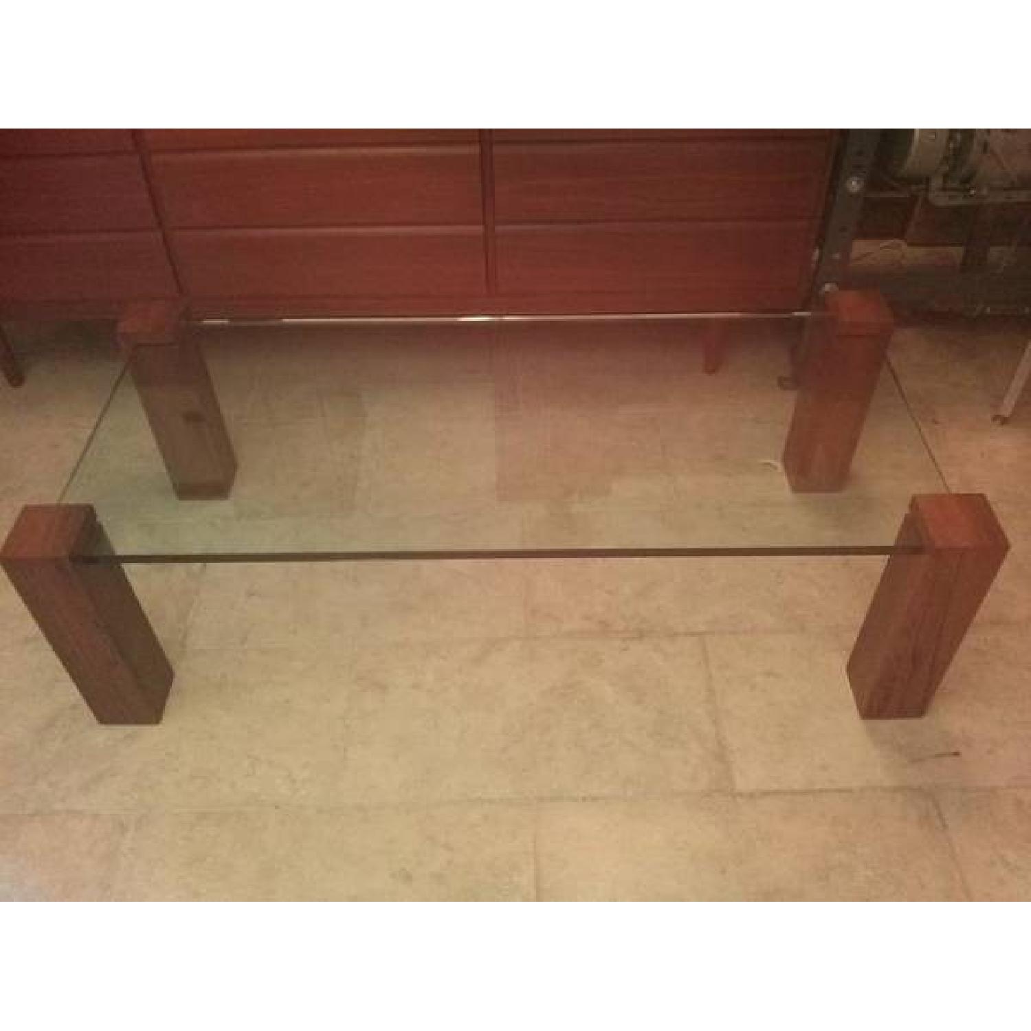Danish Modern Glass Coffee Table - image-3