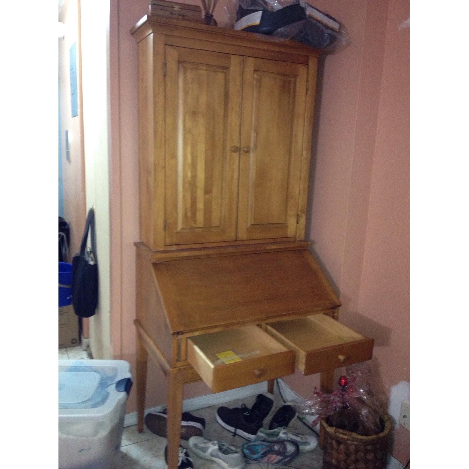 Ethan Allen Secretary Desk w/ Hutch - image-1