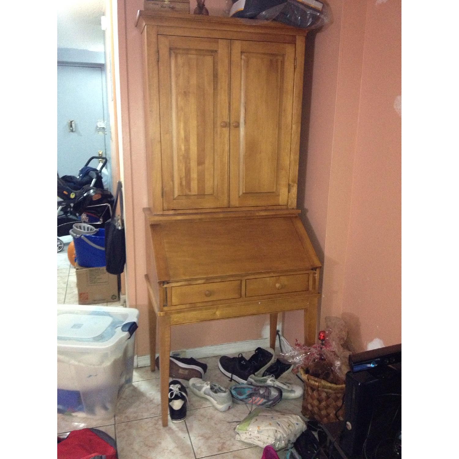 Ethan Allen Secretary Desk w/ Hutch - image-3