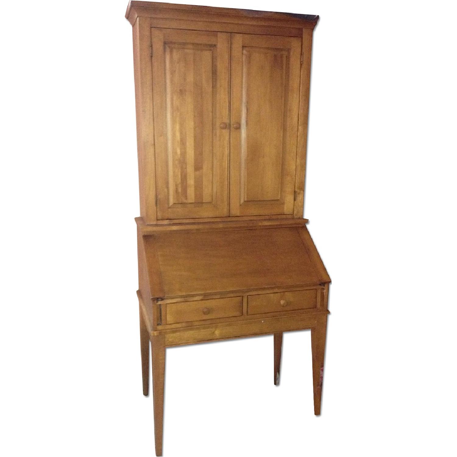 Ethan Allen Secretary Desk w/ Hutch - image-0