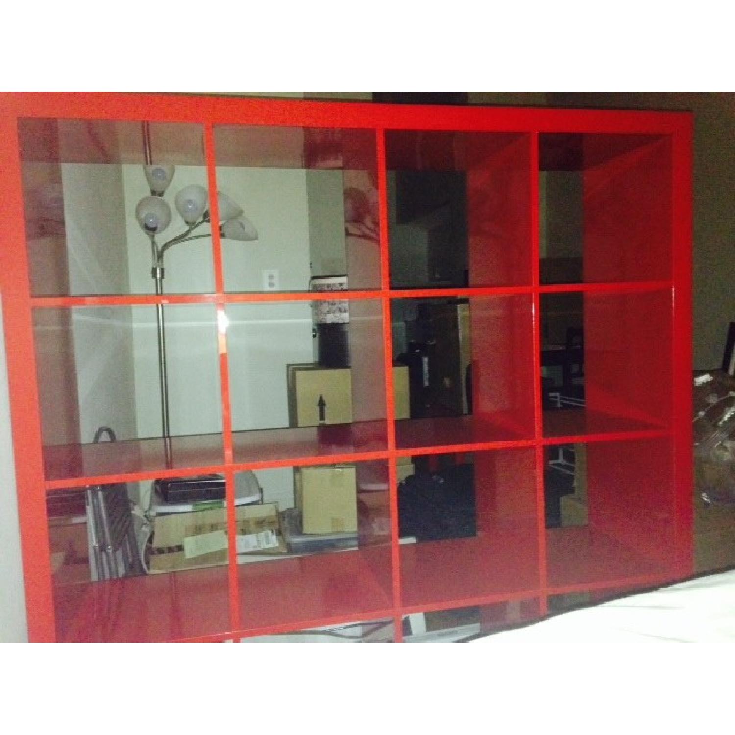 Ikea Expedit High Red Gloss Shelving Unit - image-1