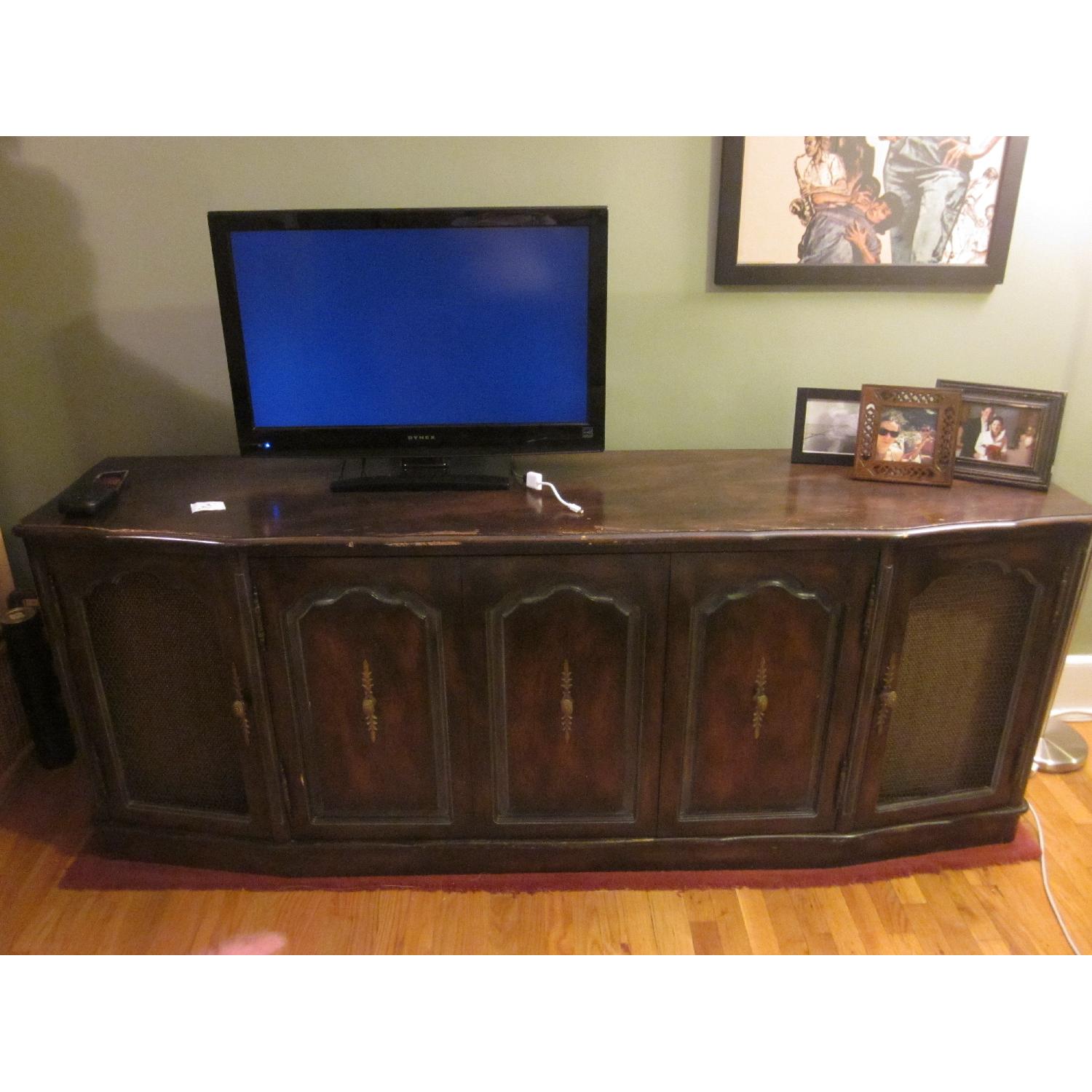 Vintage Credenza TV Stand Stereo Record Player - image-3
