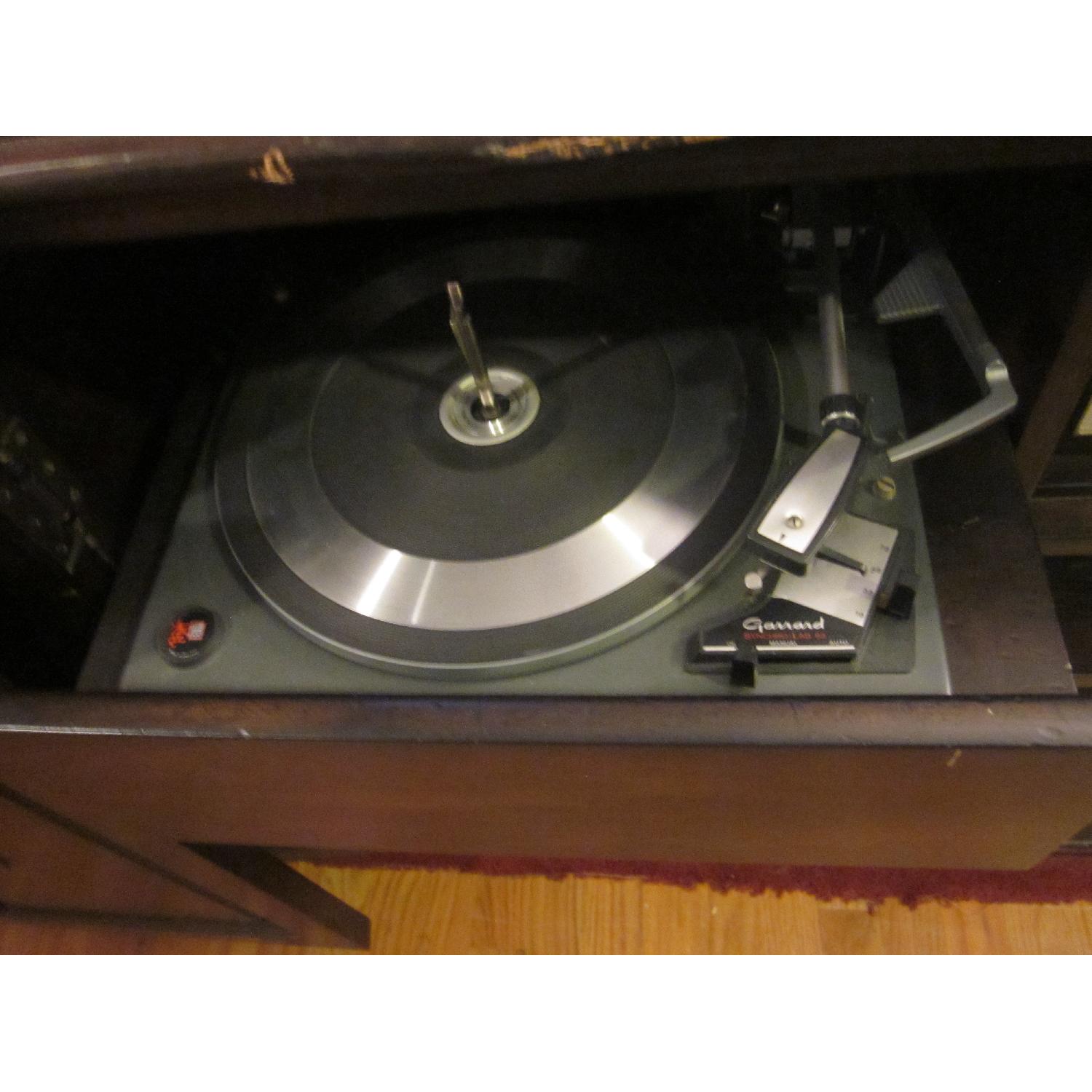 Vintage Credenza TV Stand Stereo Record Player - image-4