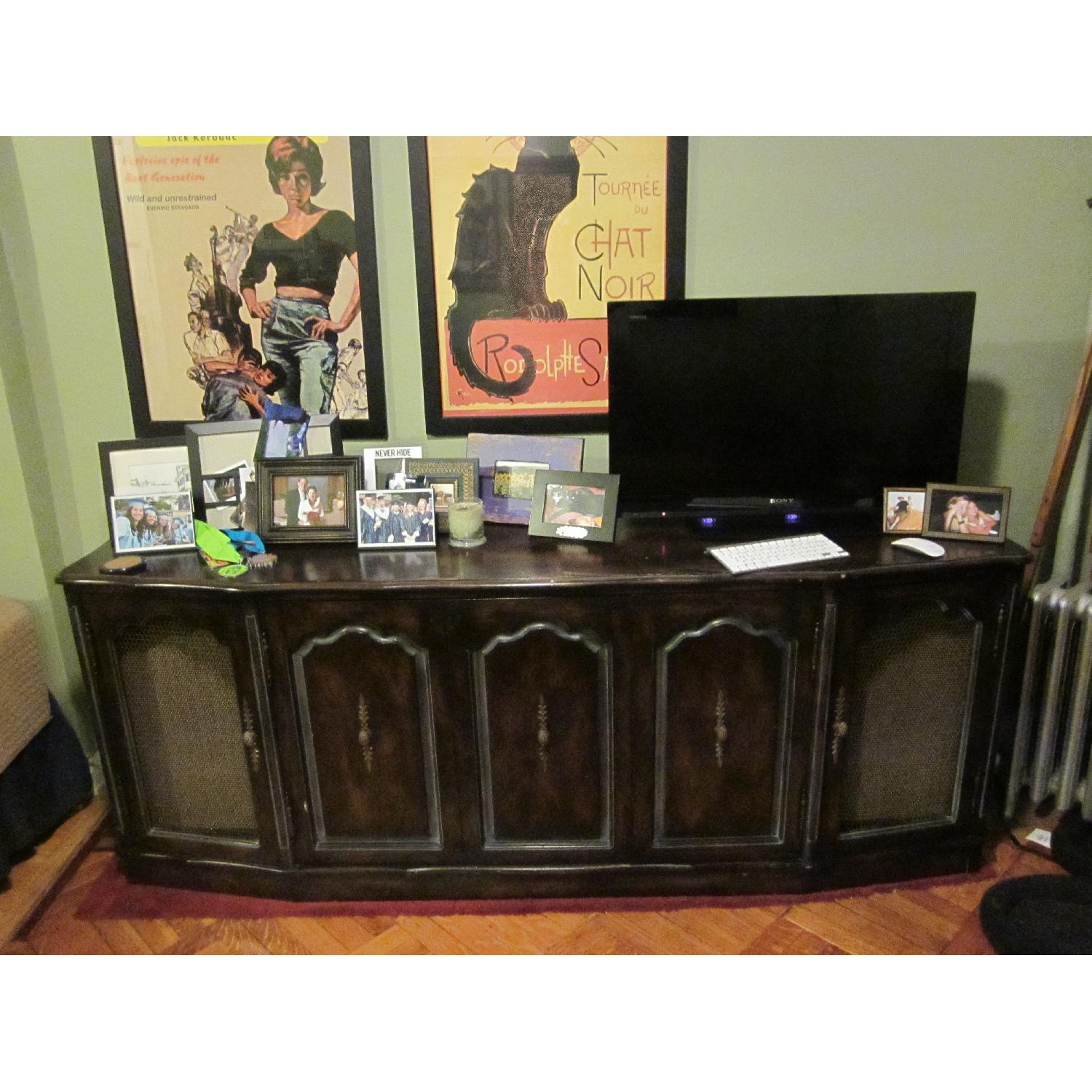 Vintage Credenza TV Stand Stereo Record Player - image-5