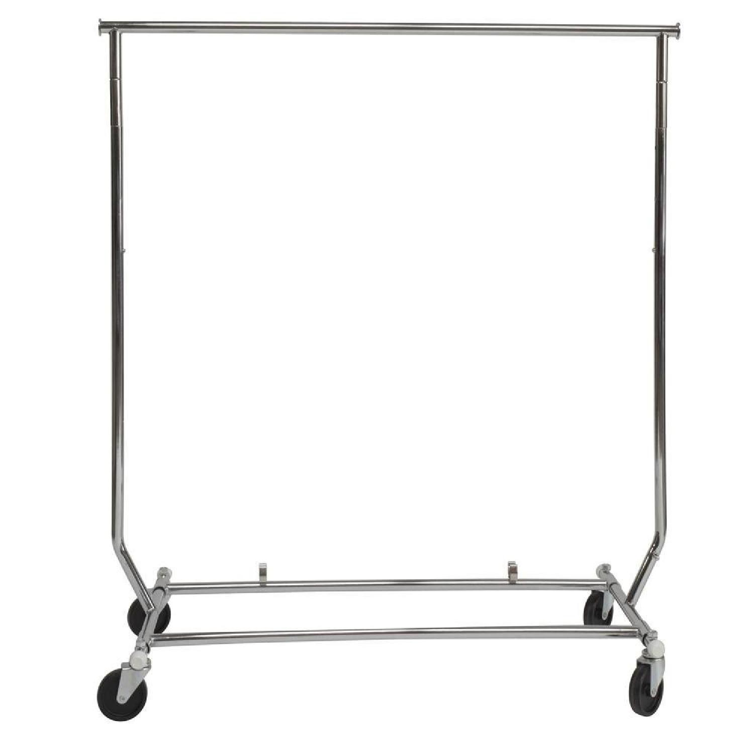 Rolling Collapsable Garment Rack - image-1