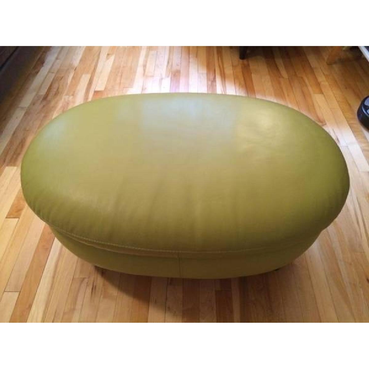 Natuzzi Italia Leather Astro Oval Ottoman - image-3