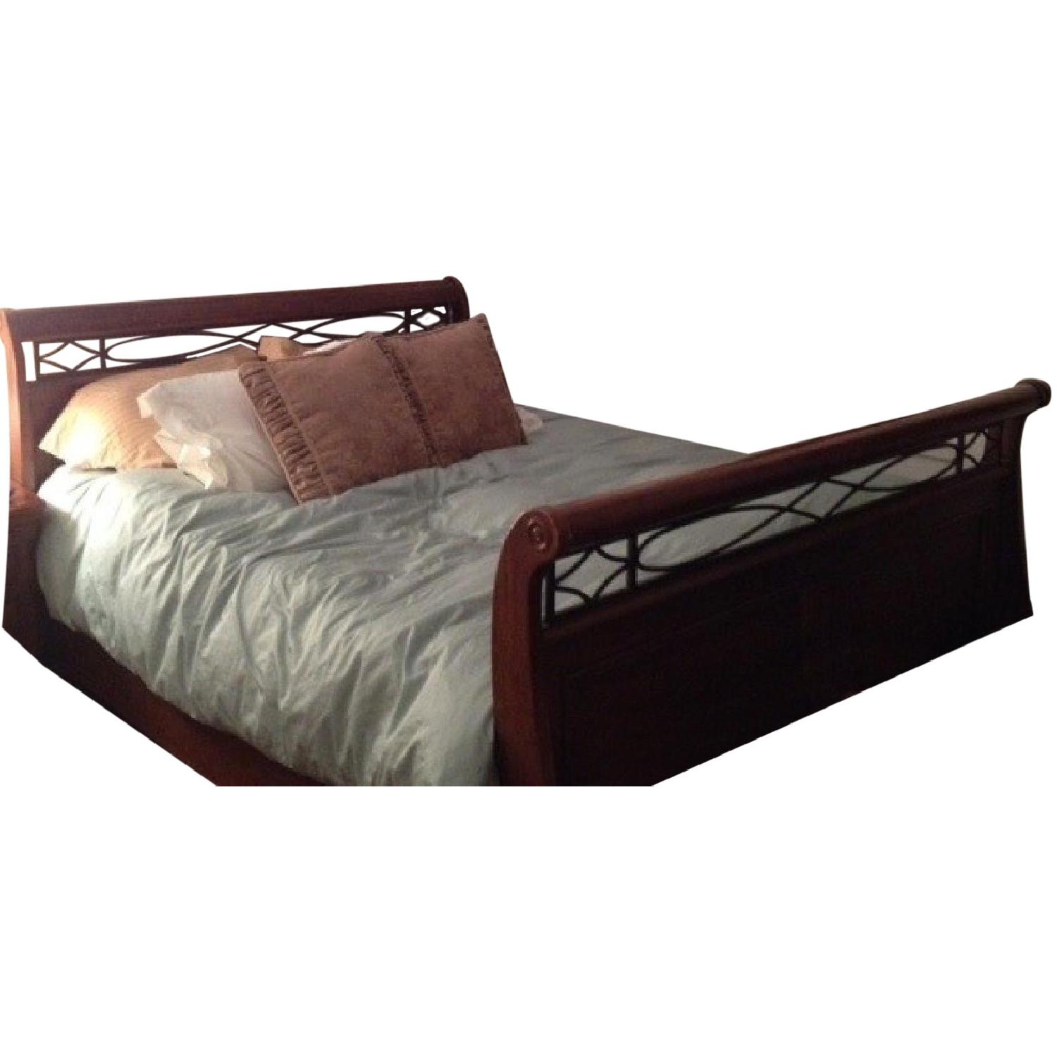 Alexander Julian Queen Size Sleigh Bed Frame - image-0