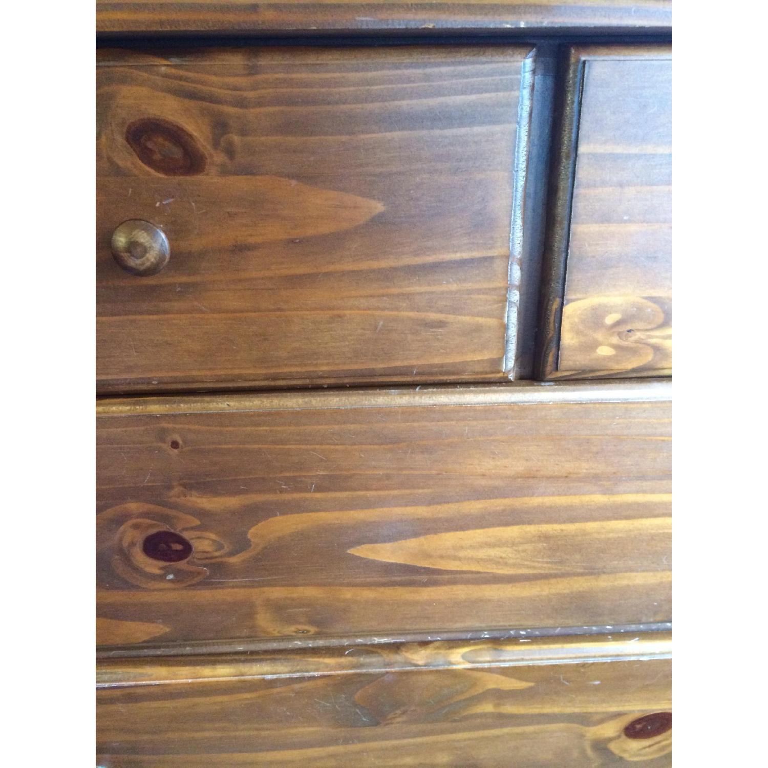 Gothic Cabinet Craft Pine Cherry Wood Dresser - image-1
