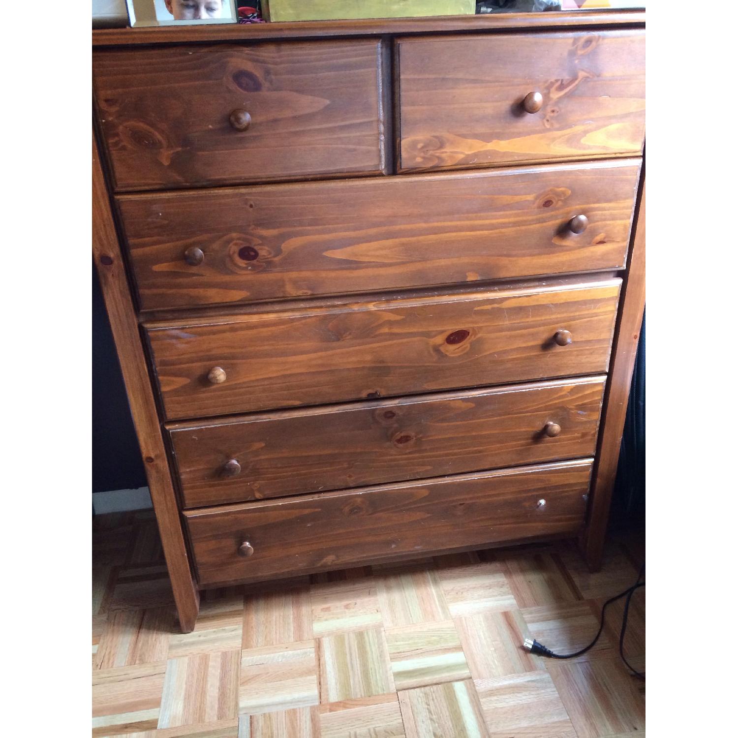 Gothic Cabinet Craft Pine Cherry Wood Dresser - image-6