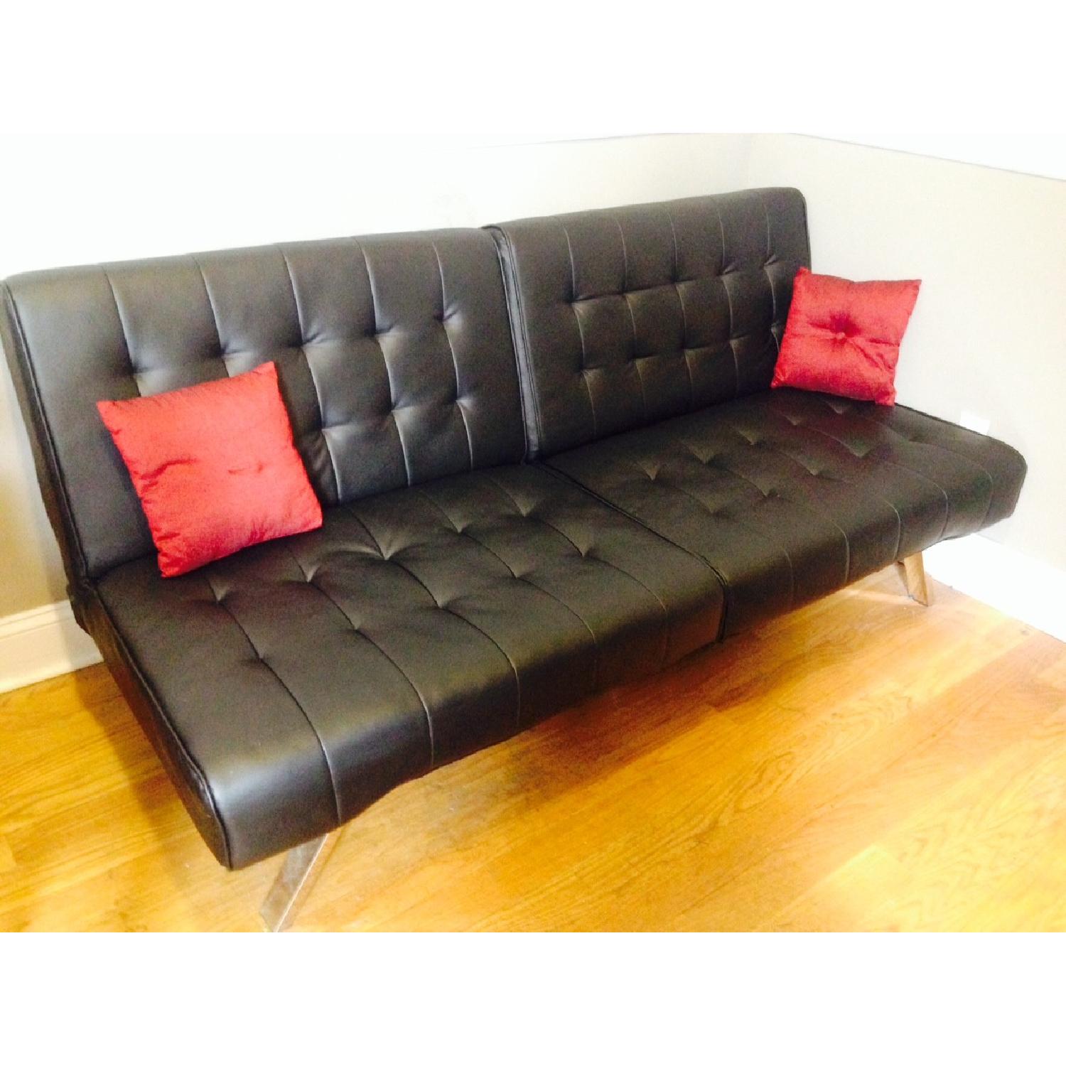 Walmart Faux Leather Futon - image-4