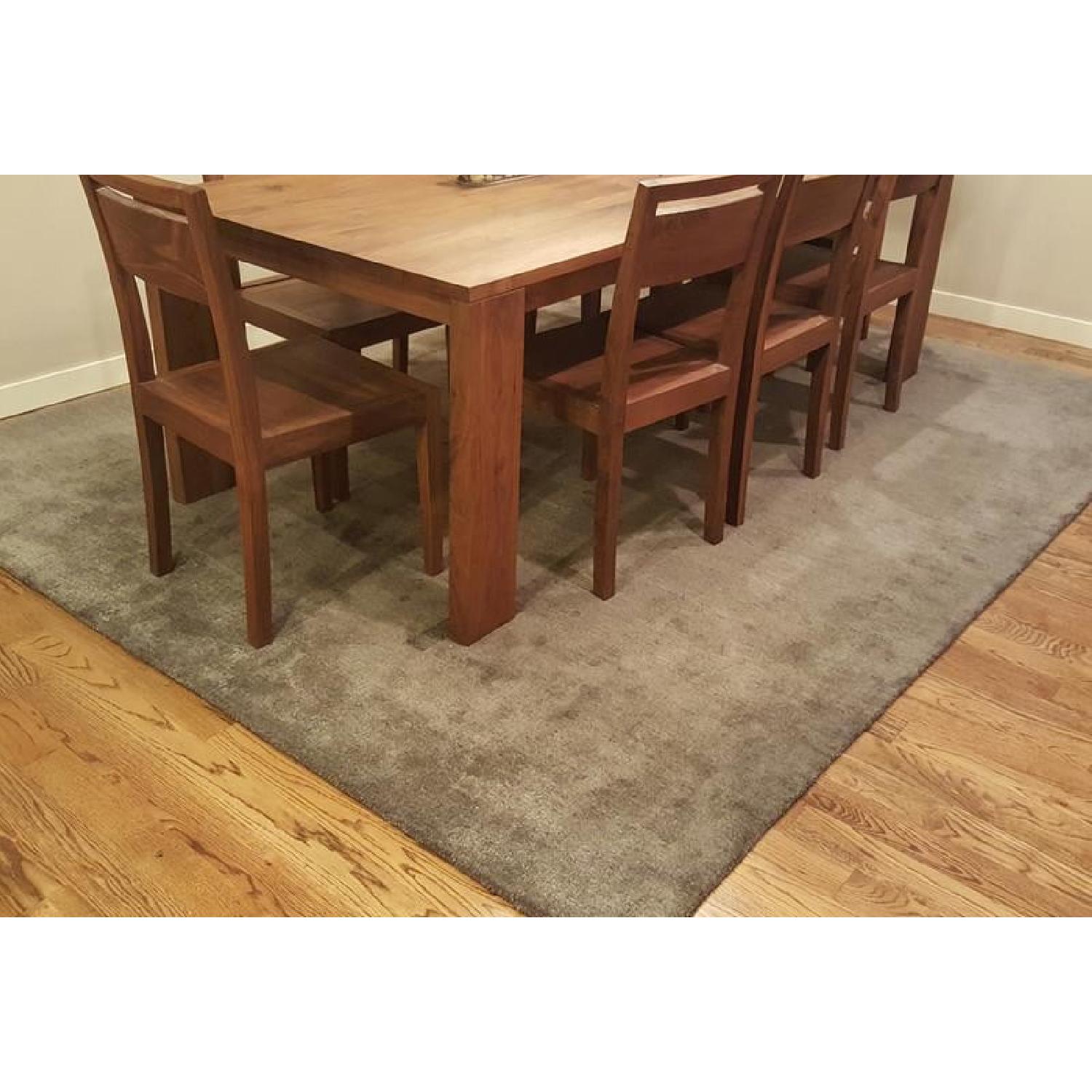 Crate & Barrel Baxter Grey Wool Area Rug - image-0