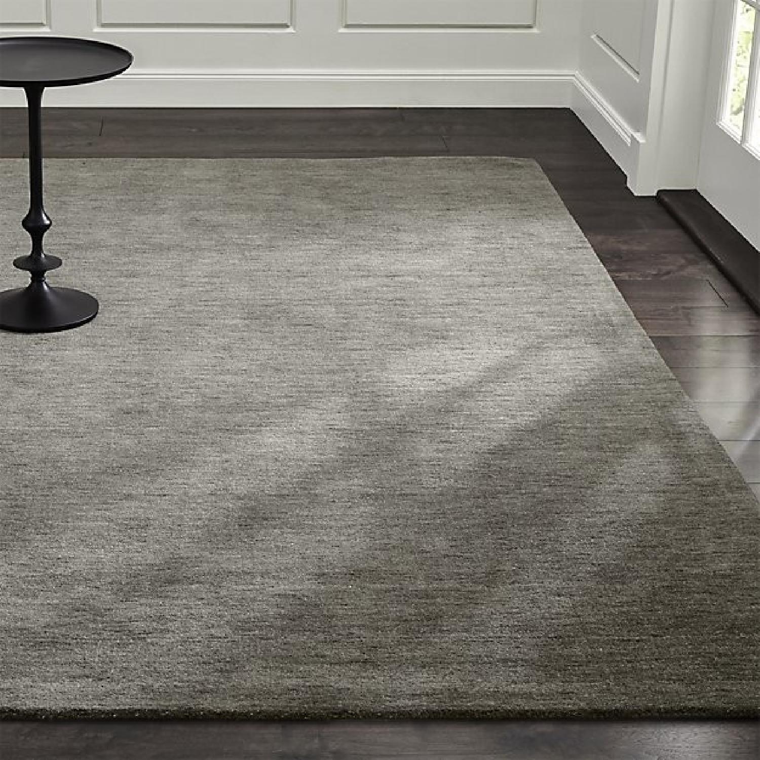 Crate & Barrel Baxter Grey Wool Area Rug - image-1