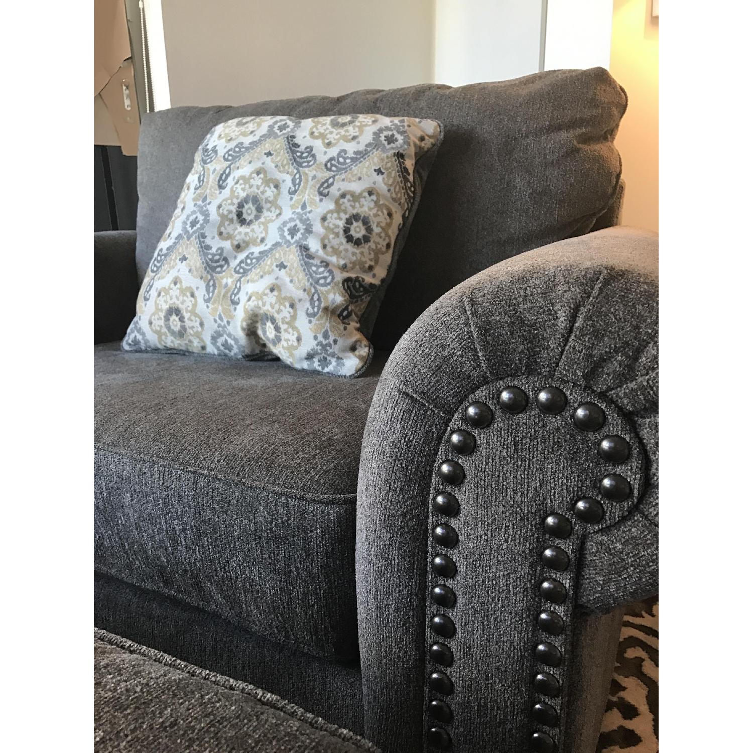 Benchcraft Emelen Collection Oversized Armchair & Ottomon - image-2