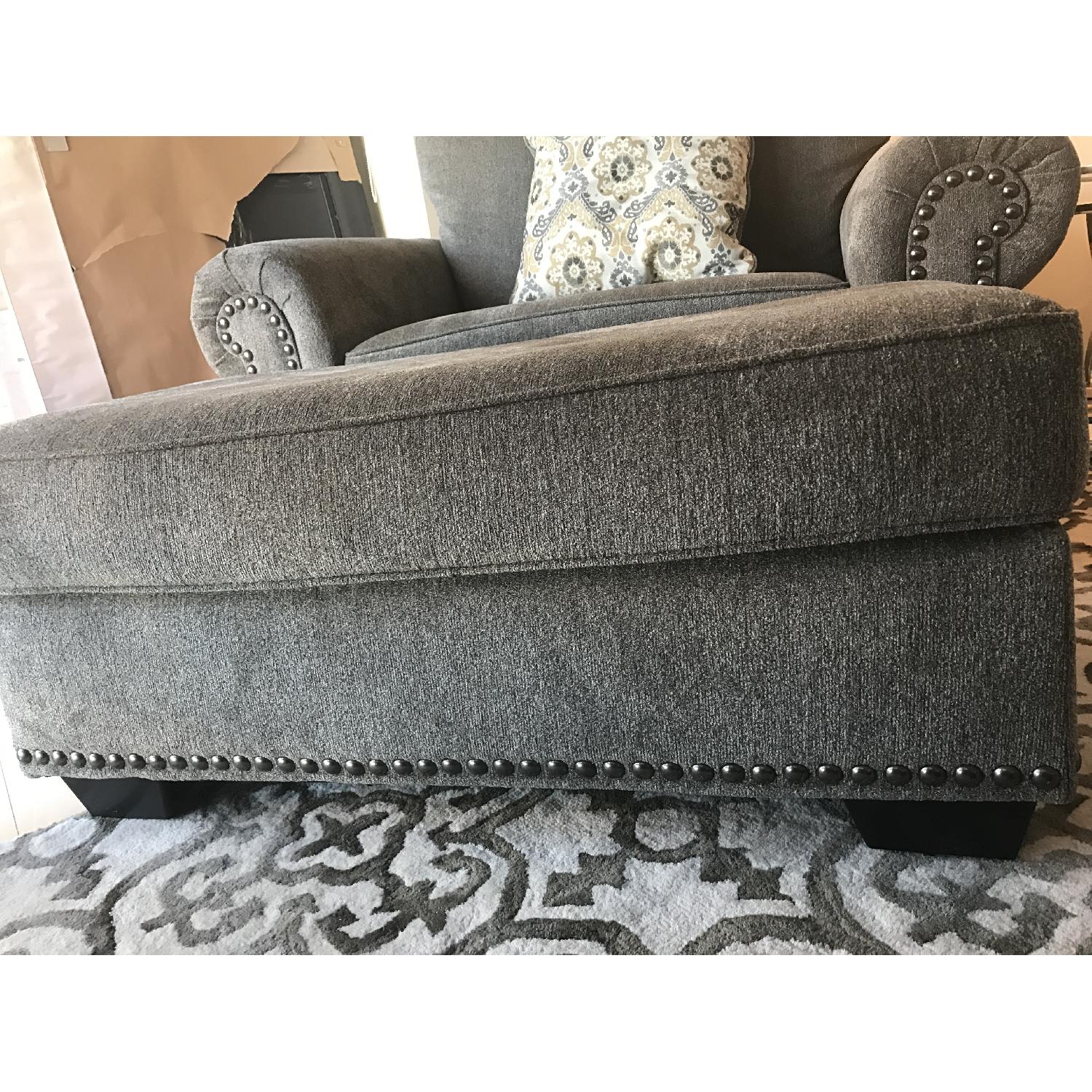 Benchcraft Emelen Collection Oversized Armchair & Ottomon - image-3