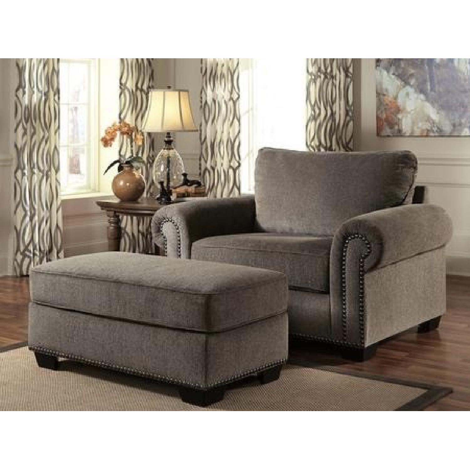 Benchcraft Emelen Collection Oversized Armchair & Ottomon - image-8