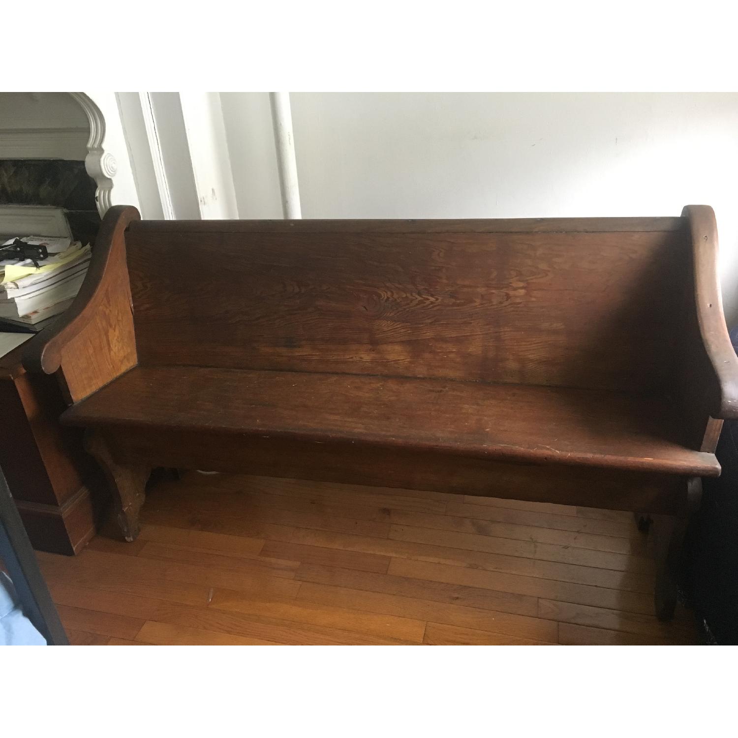 Wood Church Pew - image-1