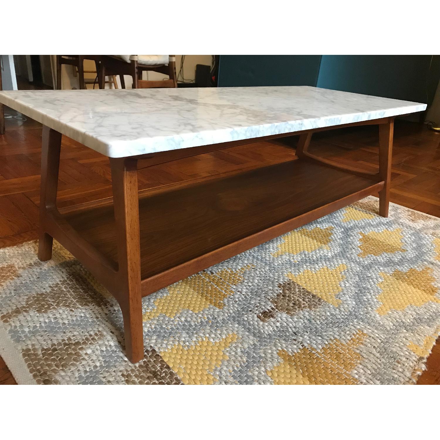 West Elm Reeve Mid-Century Marble Veneer Coffee Table - image-3