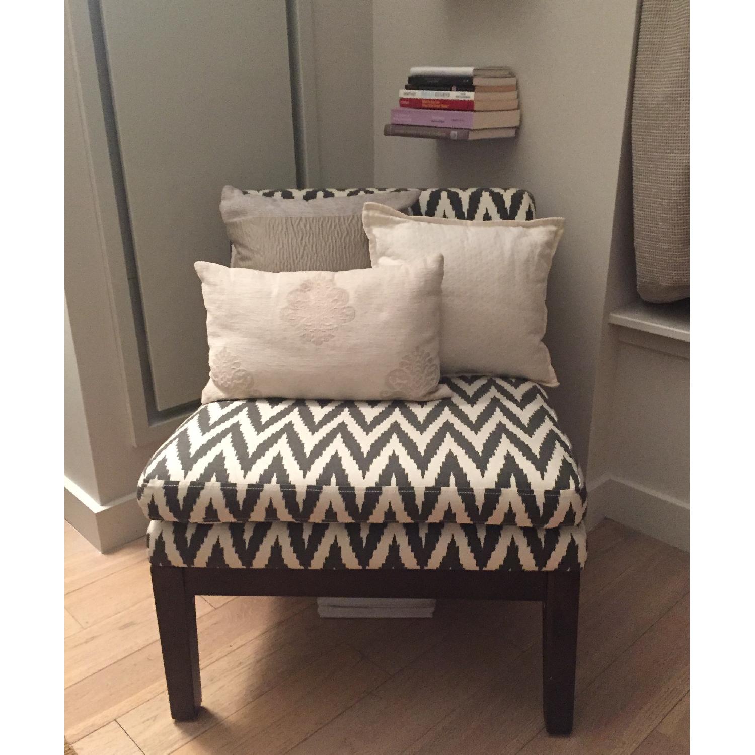 West Elm Navy Slipper Chair - image-1