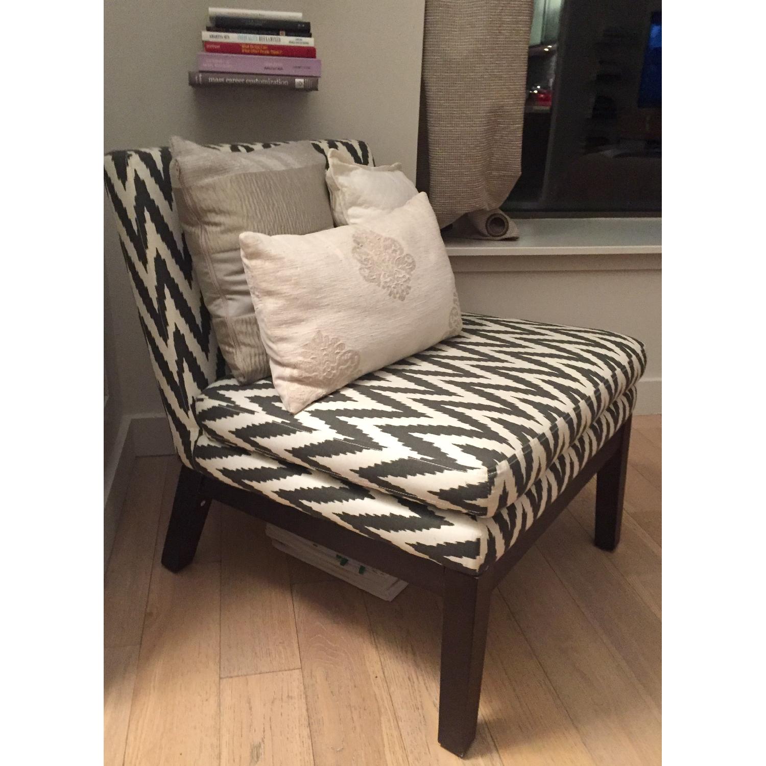 West Elm Navy Slipper Chair - image-2