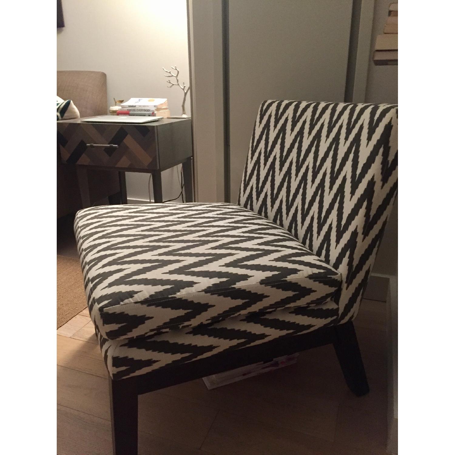 West Elm Navy Slipper Chair - image-3