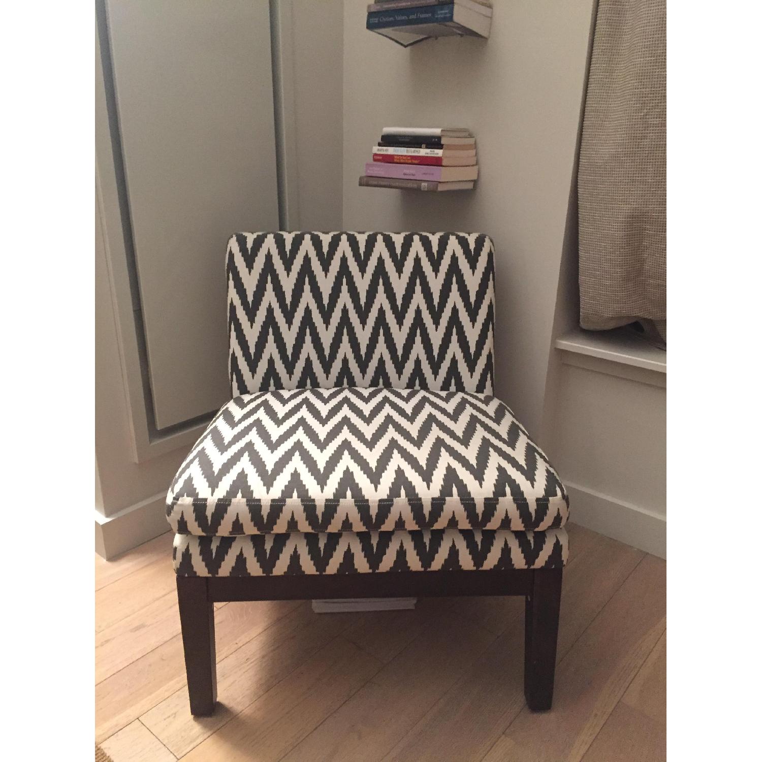 West Elm Navy Slipper Chair - image-4