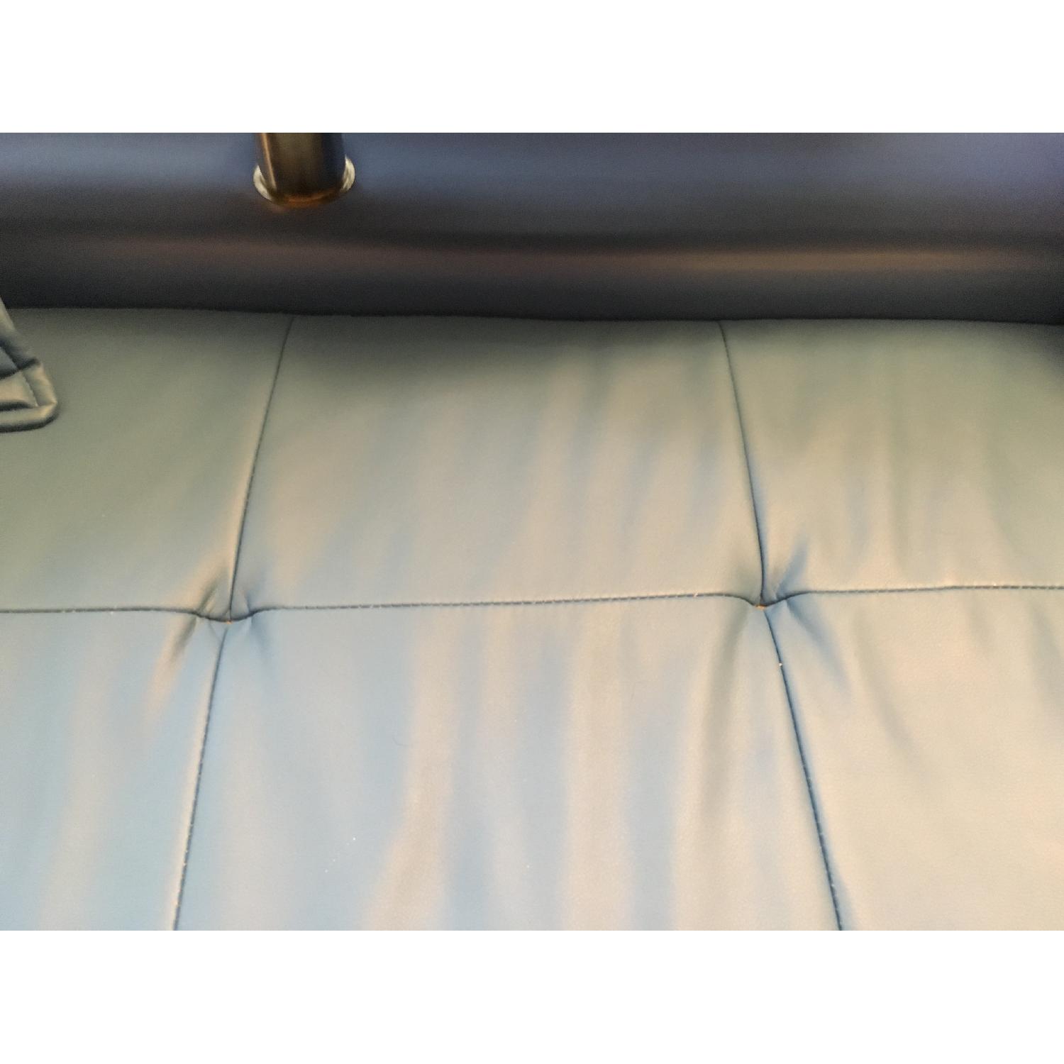 Custom Modern 3 Piece Sectional Sofa in Blue Leather - image-5