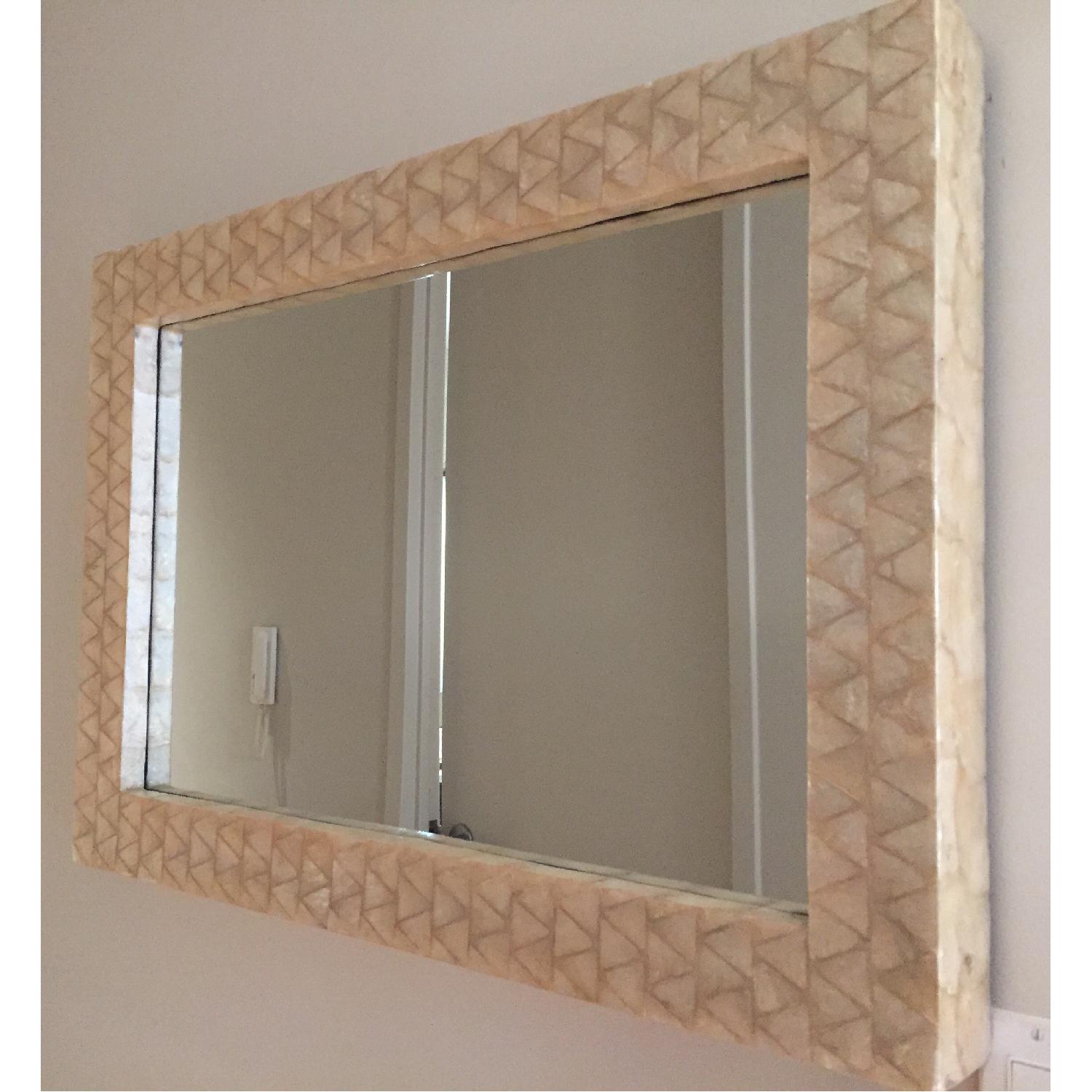 West Elm Parsons Capiz Wall Mirror - image-1