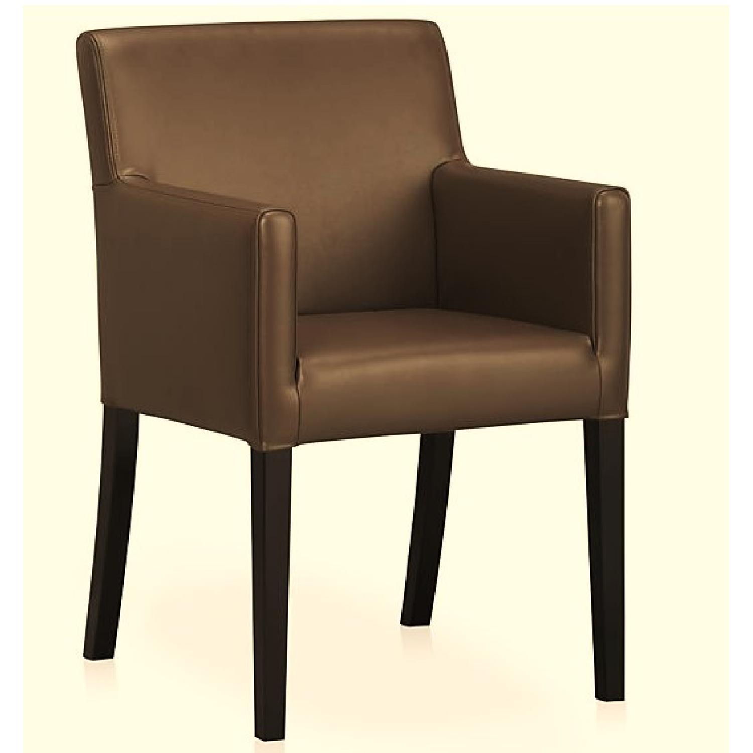 Crate & Barrel Miles Leather Arm Chair - image-5