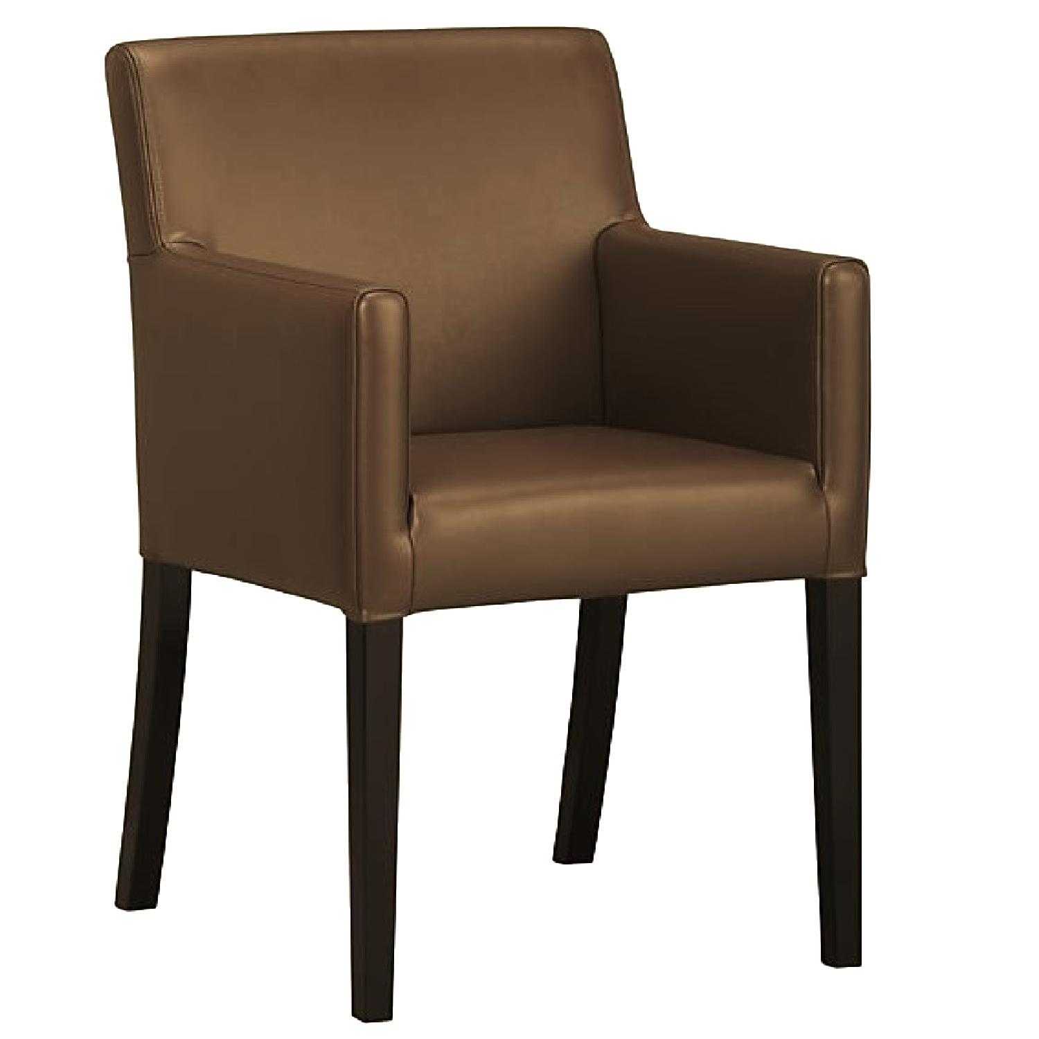 Crate & Barrel Miles Leather Arm Chair - image-6