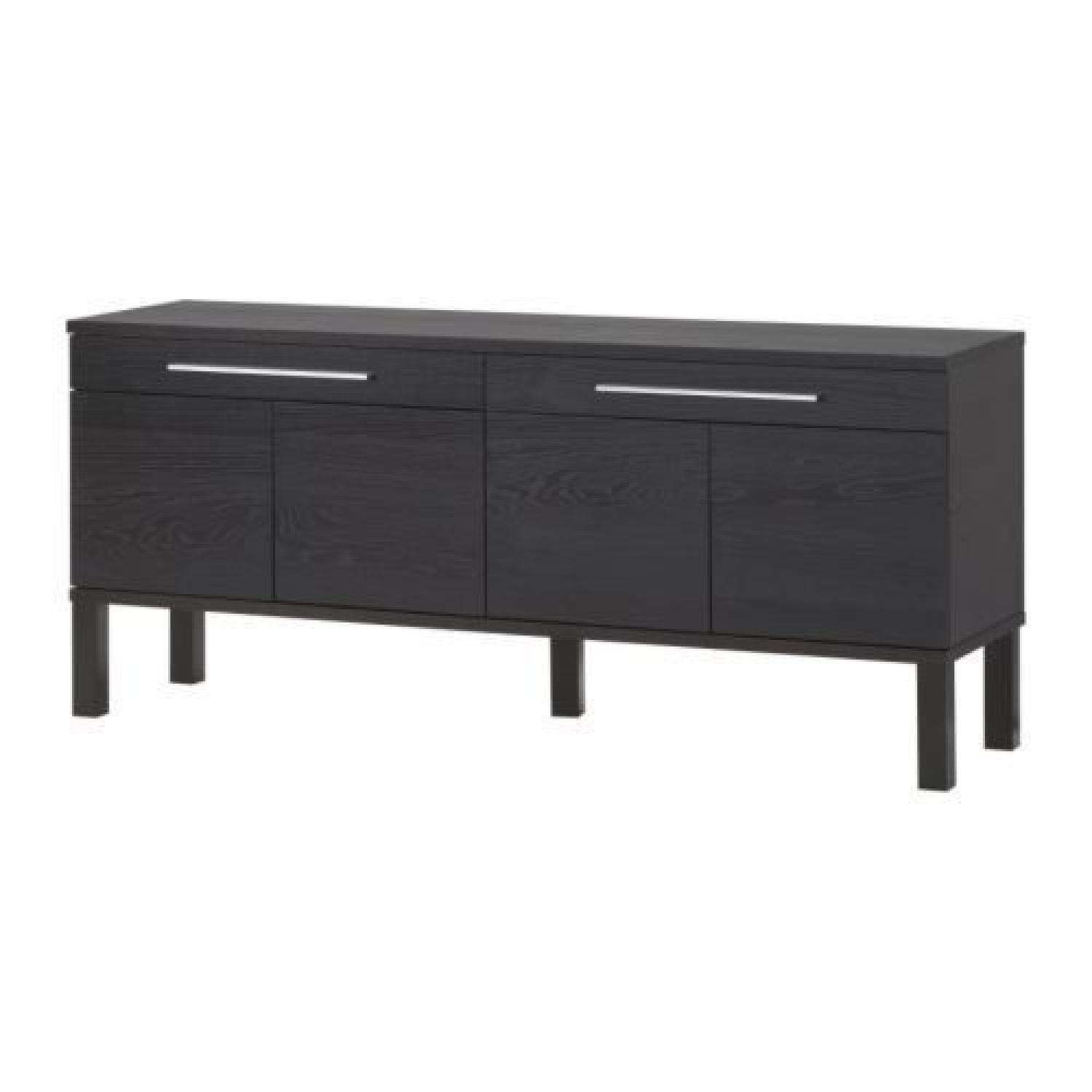 Ikea Bjursta Black-Brown Sideboard - AptDeco