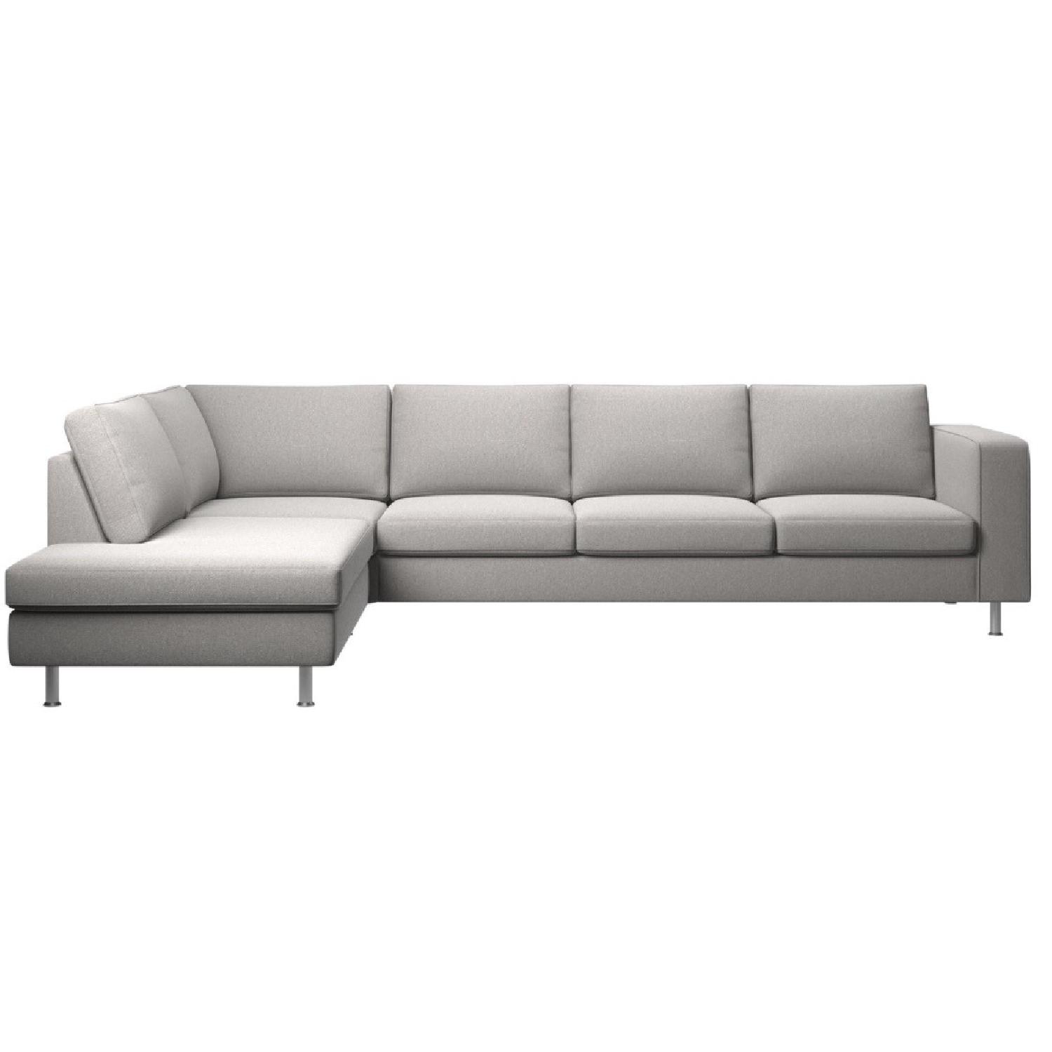 BoConcept Light Gray LShaped Sectional Sofa AptDeco BoConcept Light Gray LShaped Sectional Sofa AptDeco