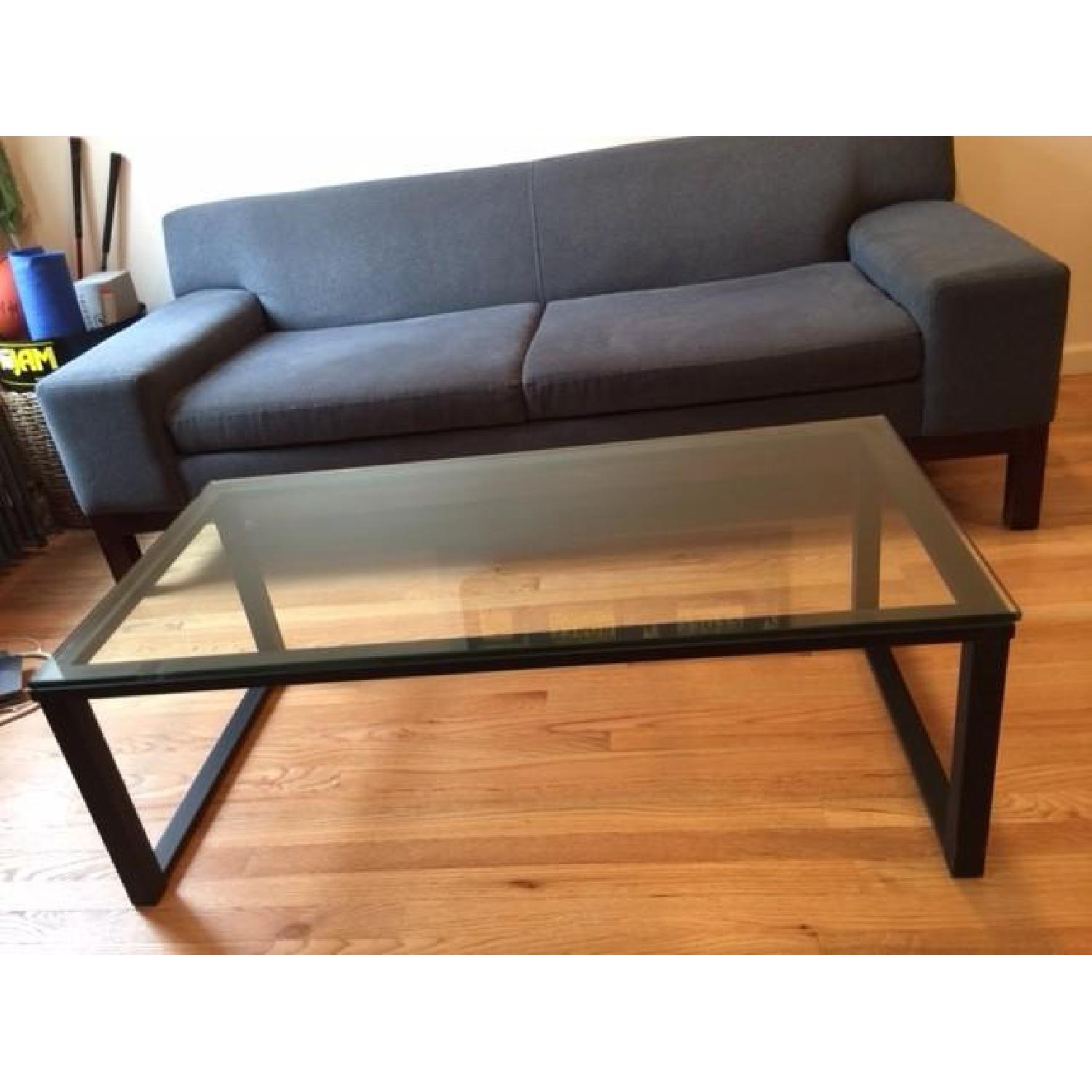 Crate & Barrel Glass Coffee Table - image-2
