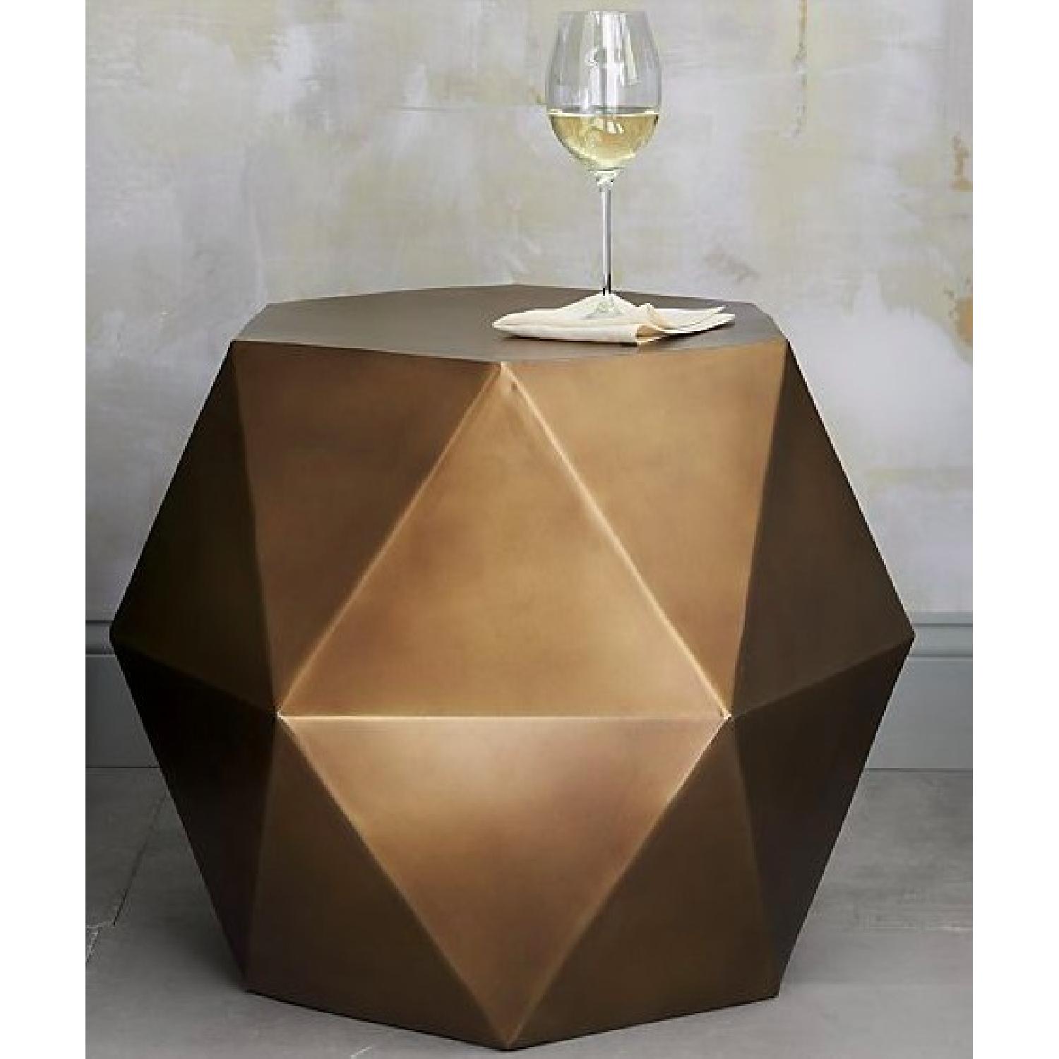 Crate & Barrel Lucida Side Table in Bronze - image-1
