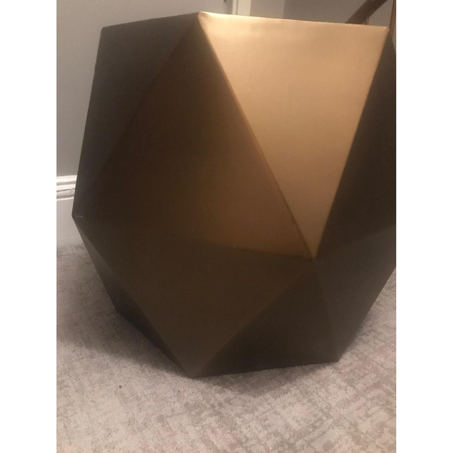 Crate & Barrel Lucida Side Table in Bronze - image-5