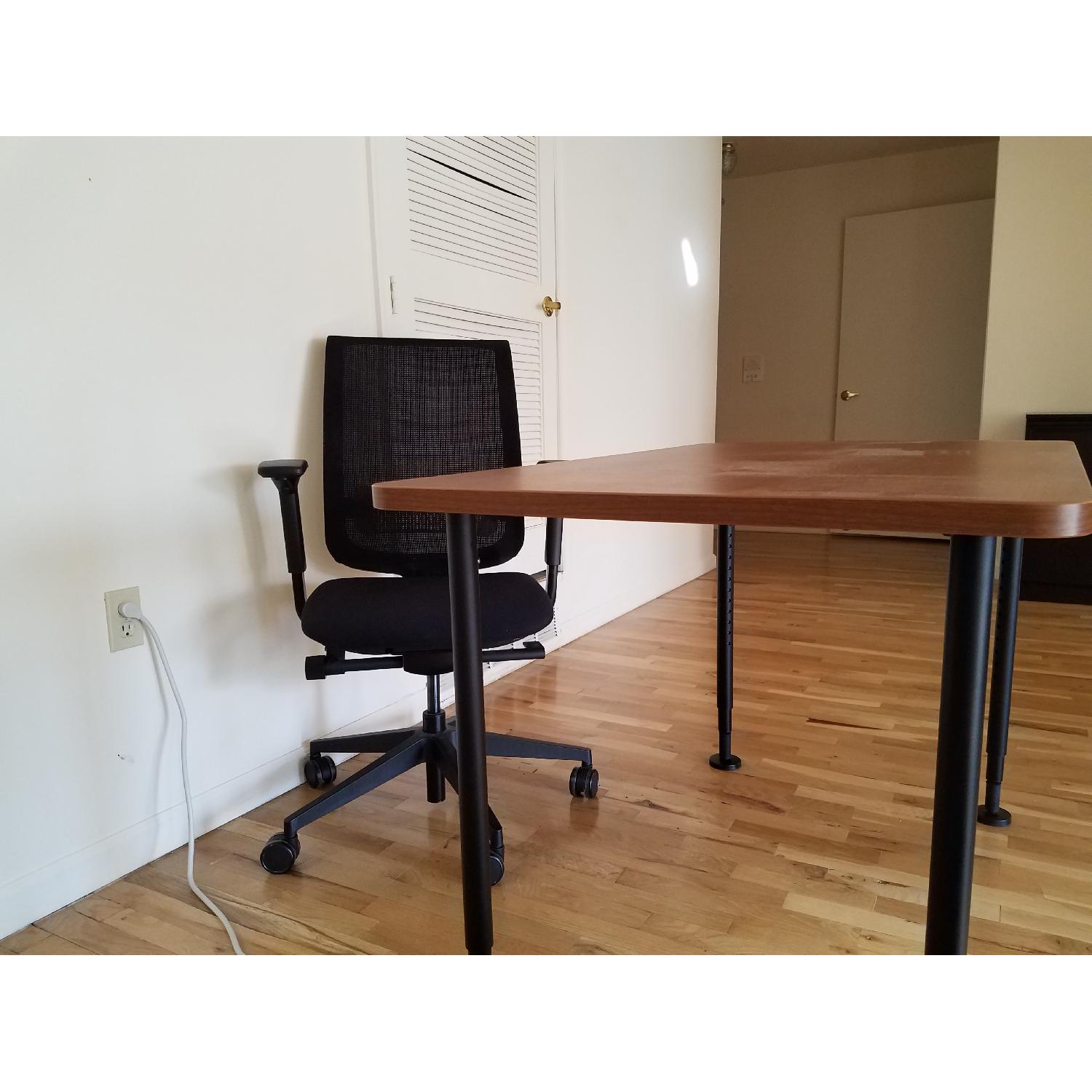 Wood Office Desk & Chair - image-2