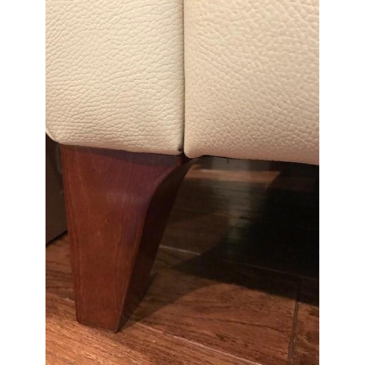 Raymour & Flanigan Ivory Leather Sofa - image-3