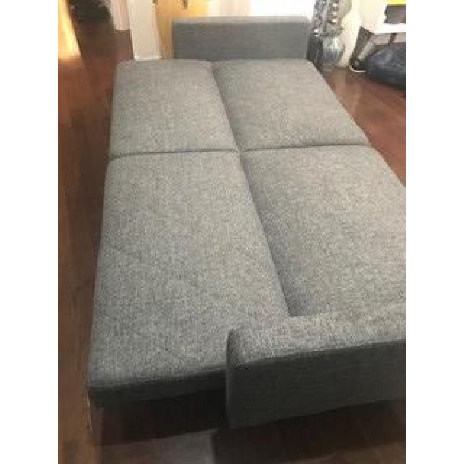 DHP Paxson Linen Convertible Sofa in Charcoal Gray - image-3