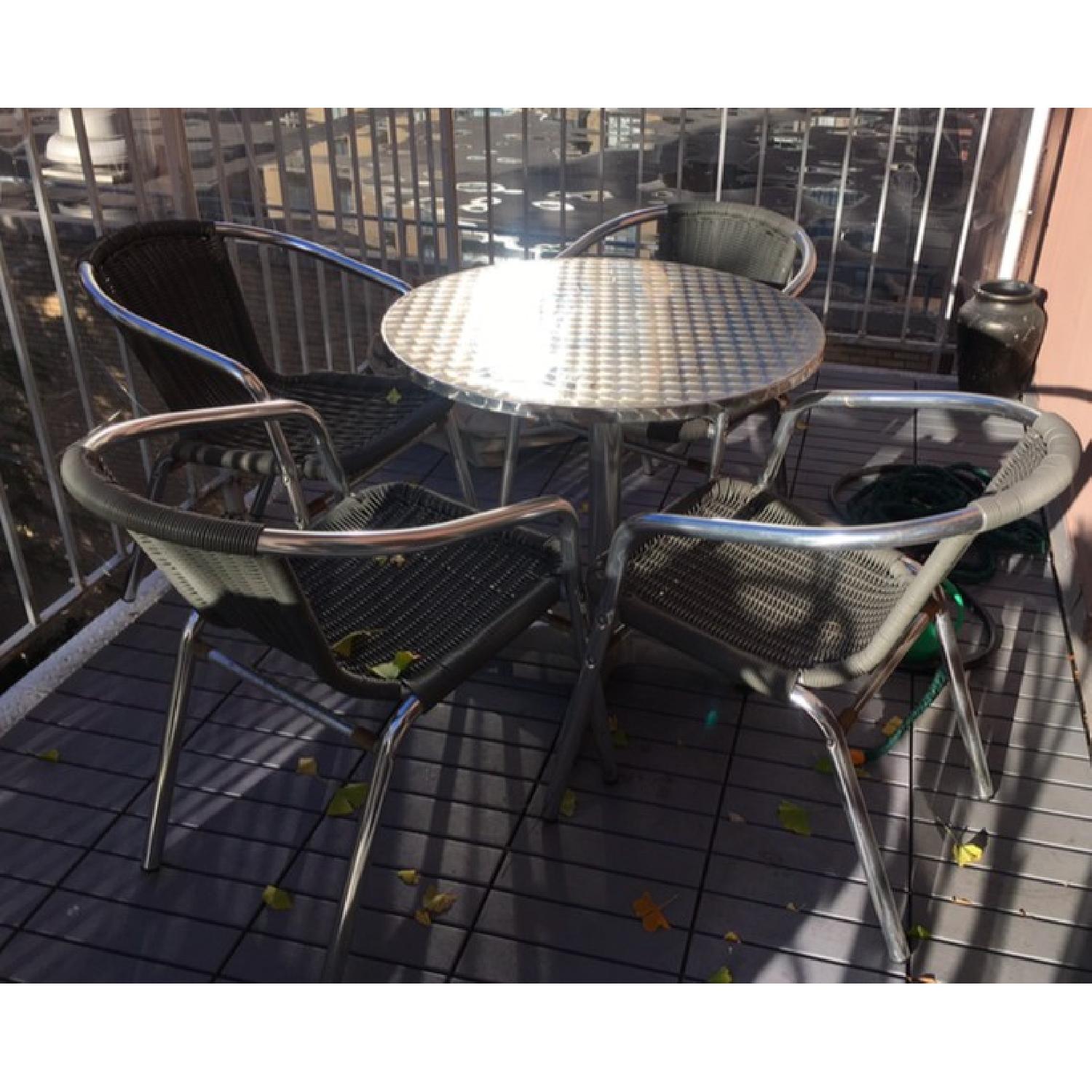 Round Outdoor Metal Table - image-1