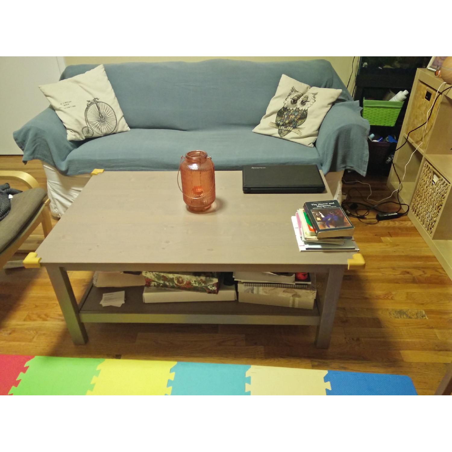 Ikea Hemnes Antique Stain Gray-Brown Coffee Table - image-3