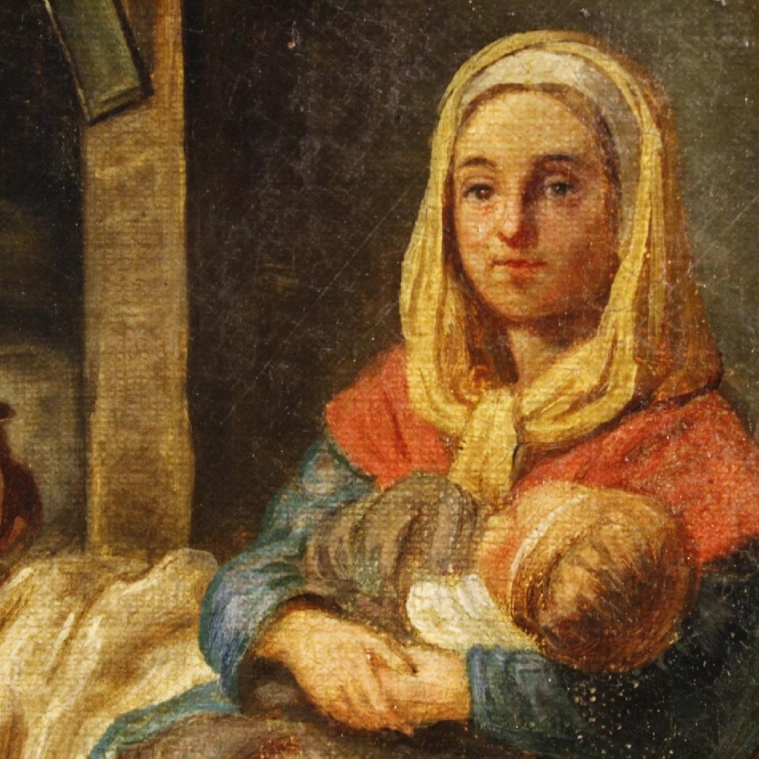 19th Century French Interior Scene Painting - image-6