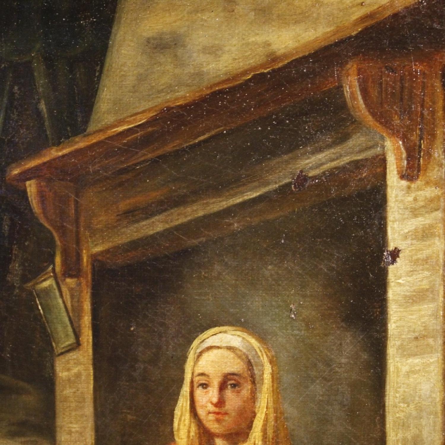 19th Century French Interior Scene Painting - image-10