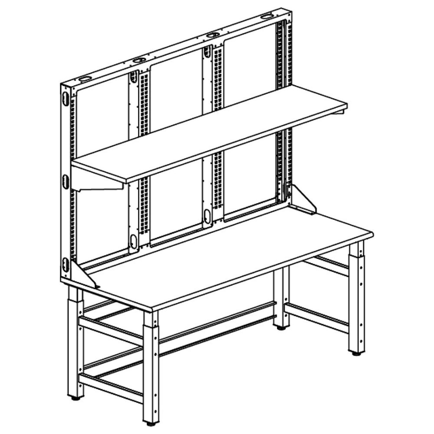 Mayline Techworks Desk w/ Shelves - image-9