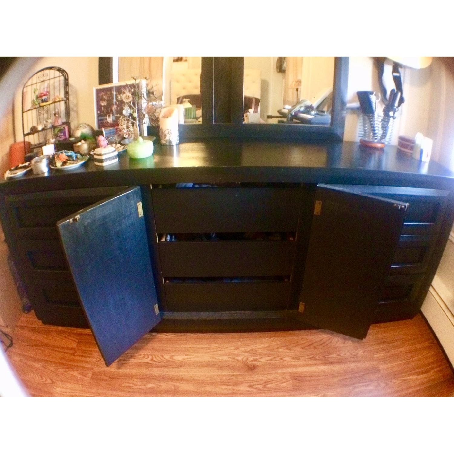 Thomasville 9 Drawer Black Dresser w/ Mirror - image-5