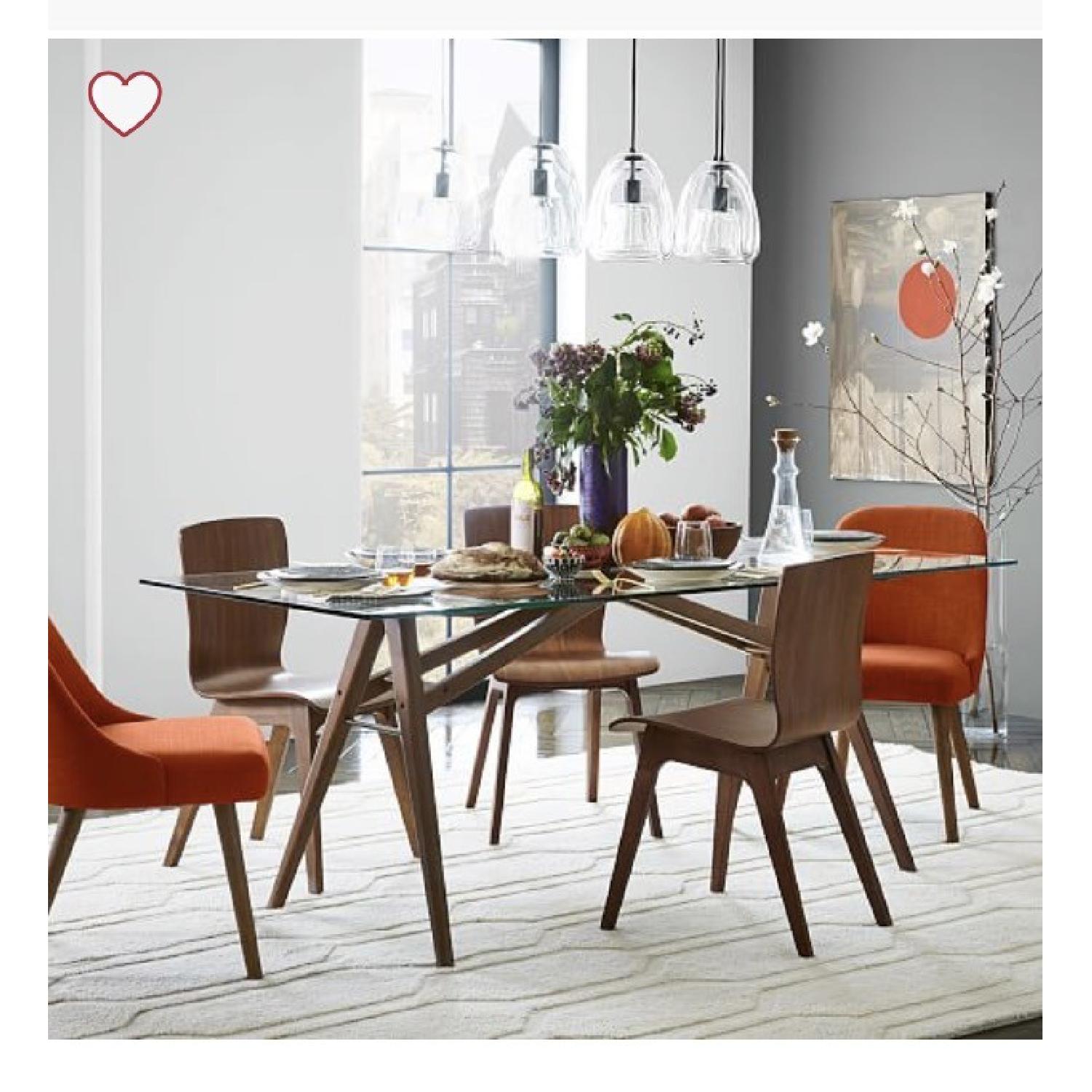 West Elm Jensen Glass Dining Table AptDeco