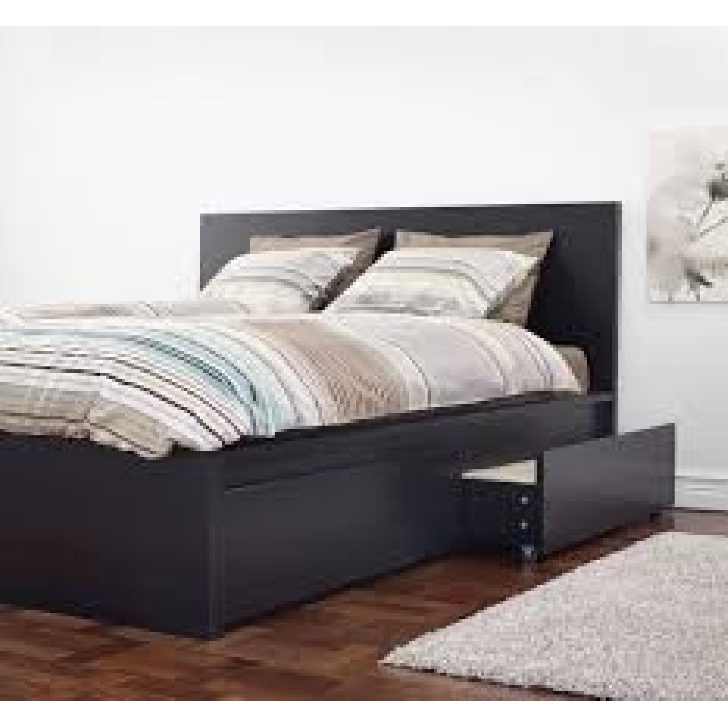 Ikea Malm Black Full Bed w/ Storage - image-1
