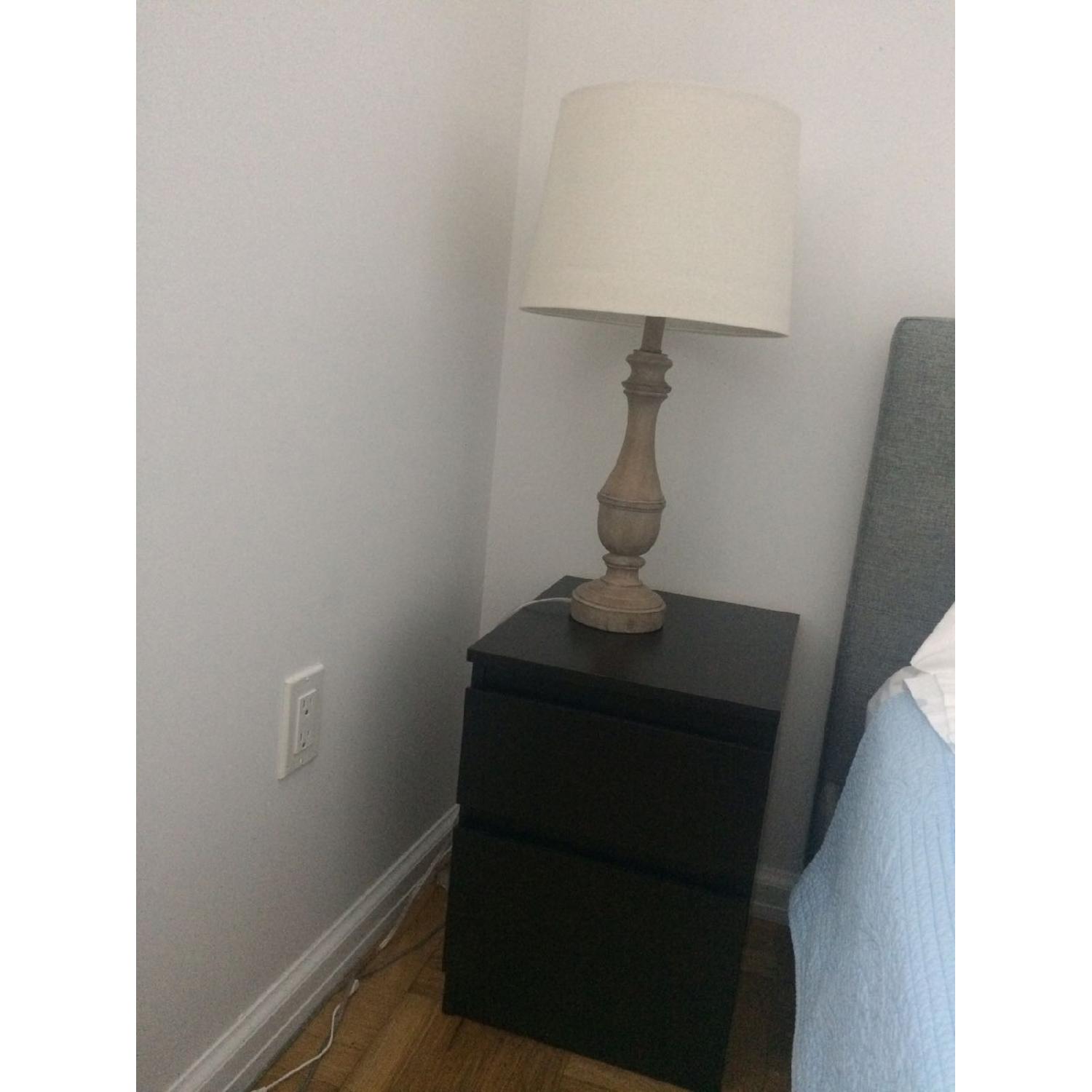 Ikea Malm Black-Brown Night Stand - image-1